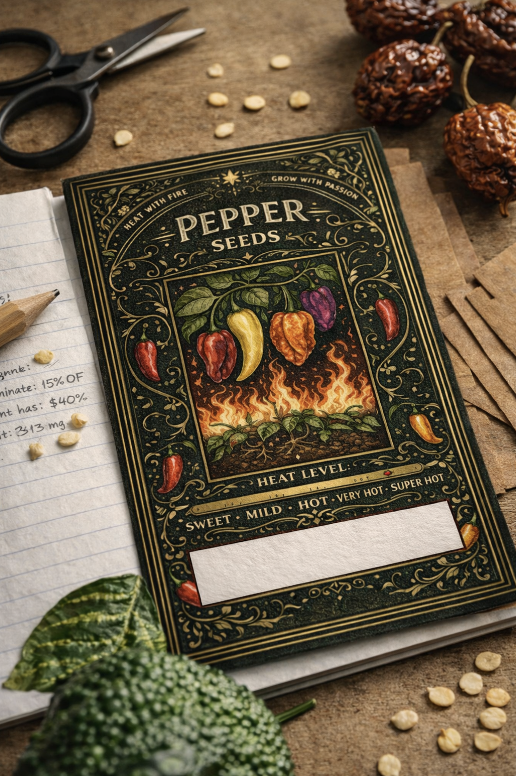 Black and white packet printable preview